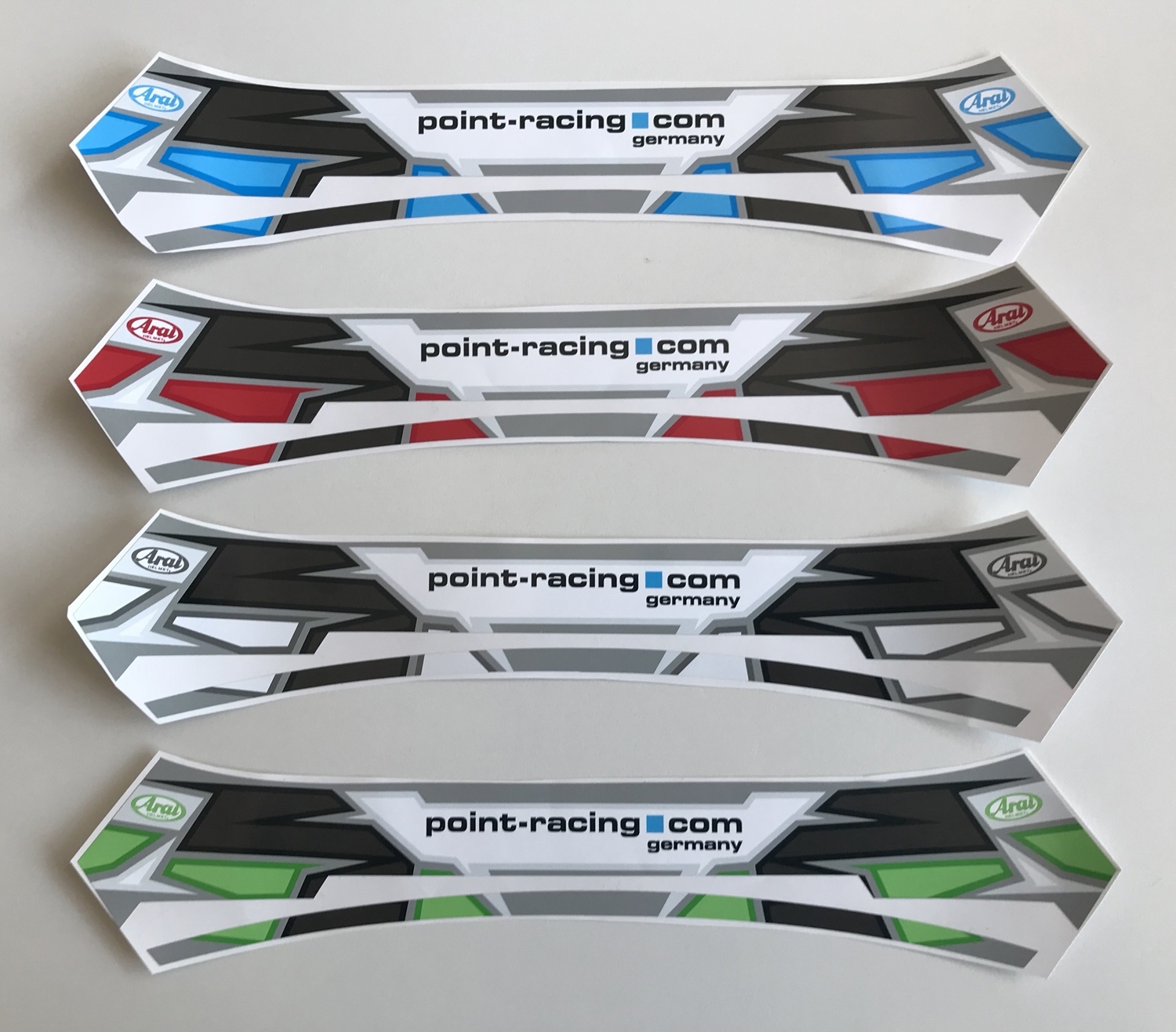 Point Racing Visieraufkleber für ARAI 6 Serie