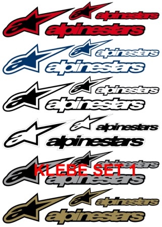 Alpinestars Aufkleber Set